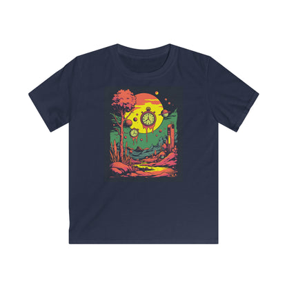 Kids Softstyle Tee | Surreal Dripping Geometry