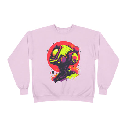 Unisex EcoSmart® Crewneck Sweatshirt | Y2K Abstract Robot T-Shirt Design