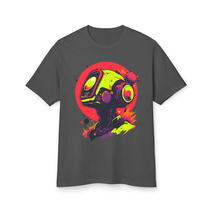 Unisex Garment-Dyed Heavyweight Cotton Tee | Y2K Abstract Robot T-Shirt Design