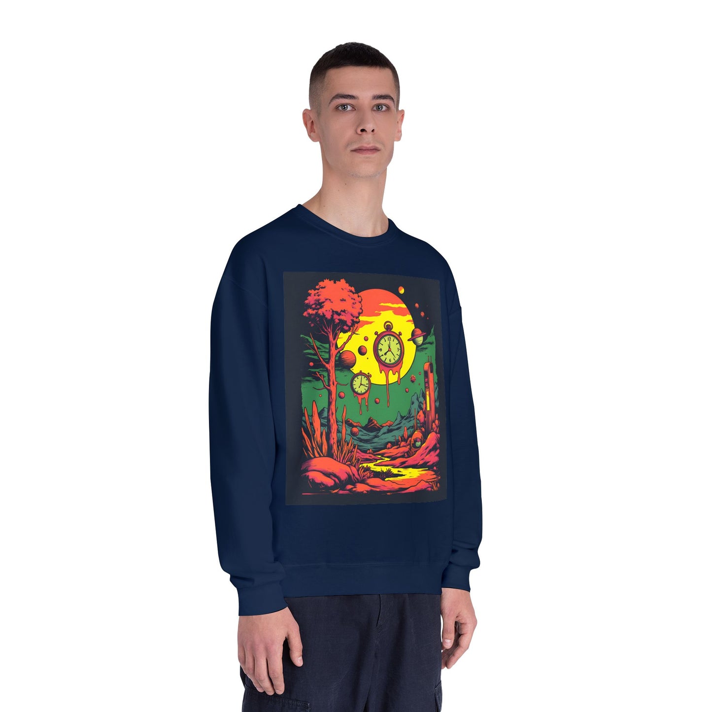 Unisex NuBlend® Crewneck Sweatshirt | Surreal Dripping Geometry