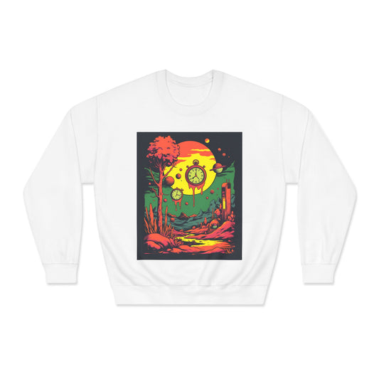 Unisex DryBlend® Crewneck Sweatshirt | Surreal Dripping Geometry