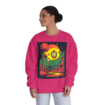 Unisex NuBlend® Crewneck Sweatshirt | Surreal Dripping Geometry