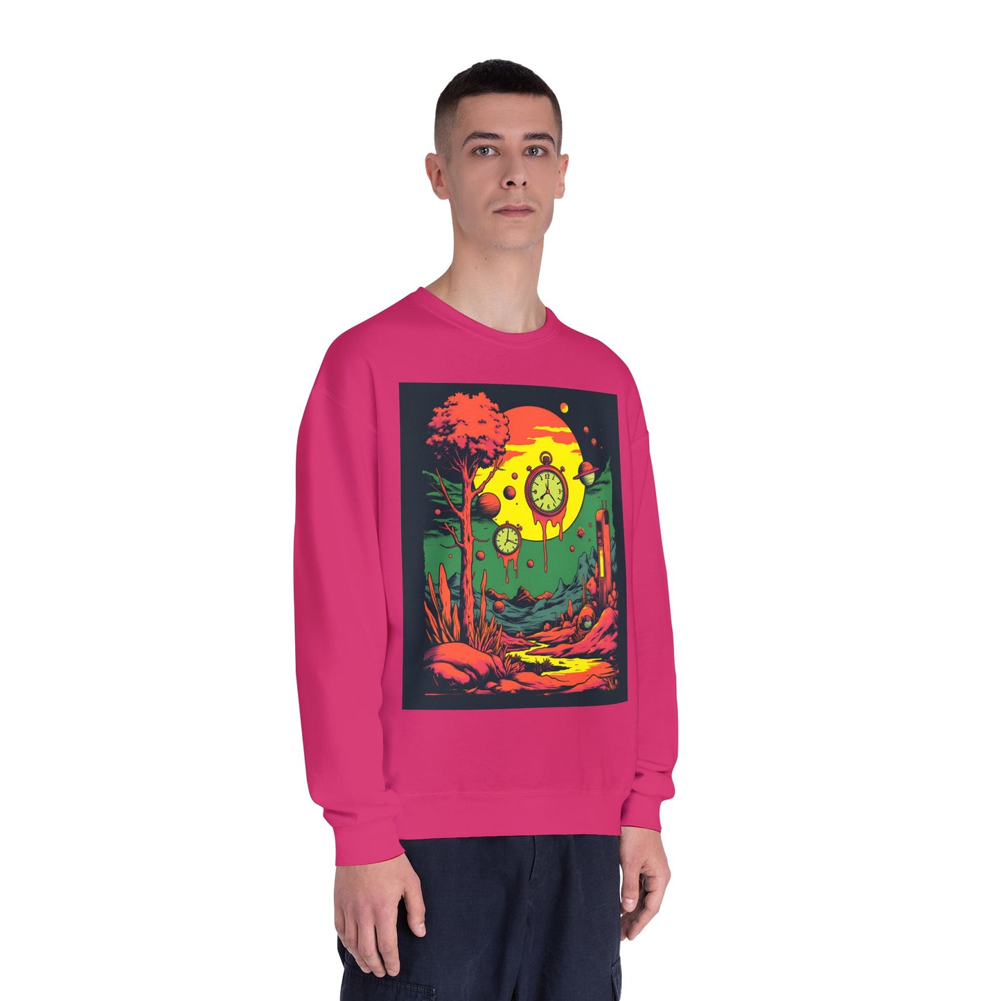 Unisex NuBlend® Crewneck Sweatshirt | Surreal Dripping Geometry