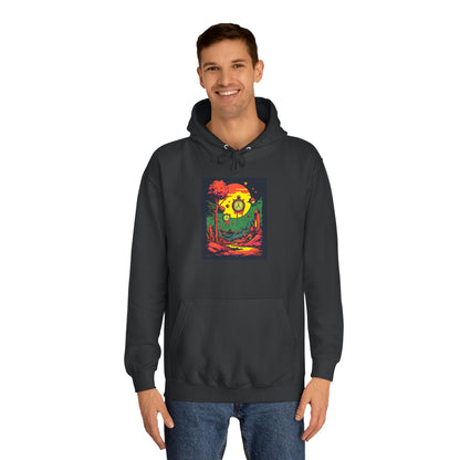 Unisex College Hoodie | Surreal Dripping Geometry