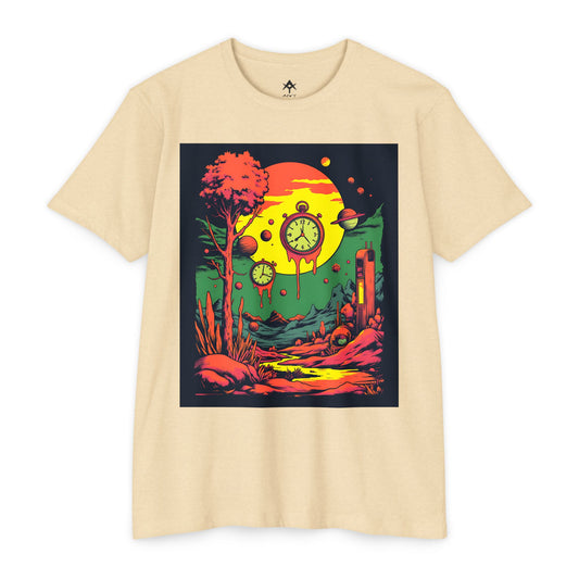 Unisex CVC Jersey T-shirt | Surreal Dripping Geometry