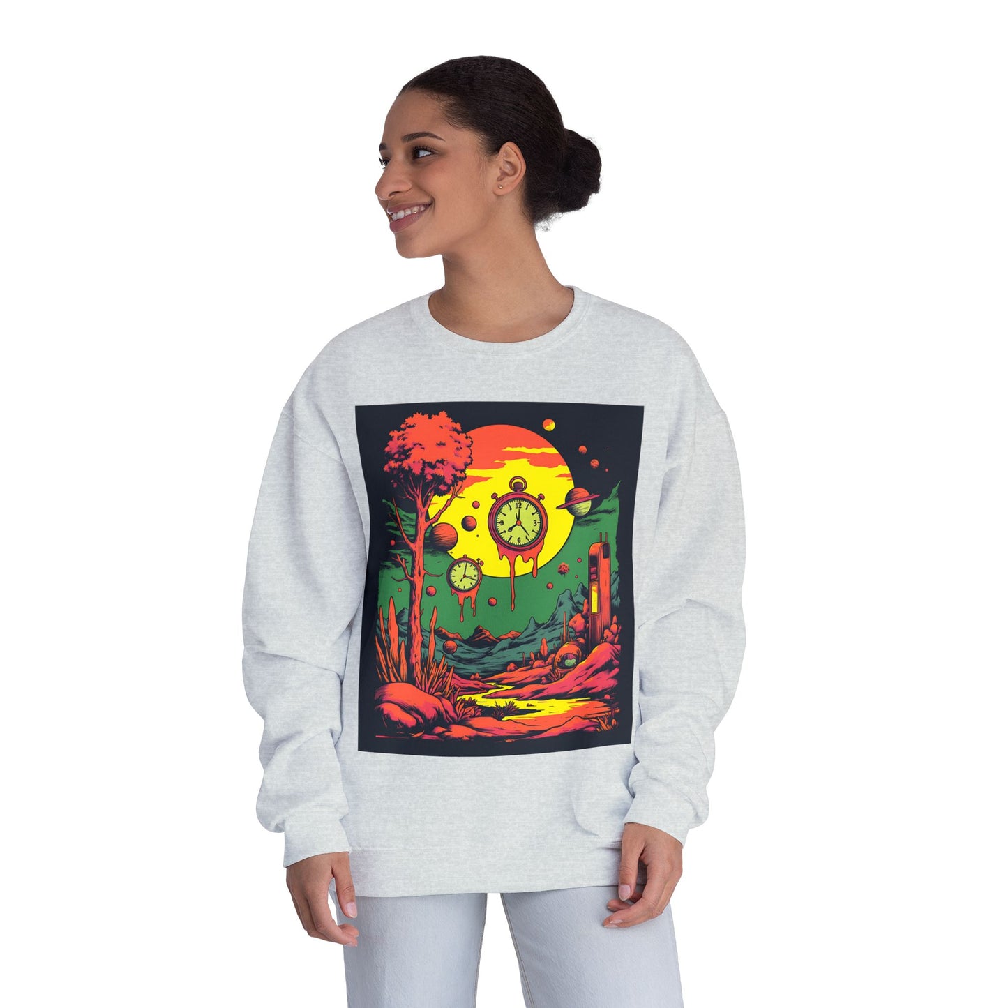 Unisex NuBlend® Crewneck Sweatshirt | Surreal Dripping Geometry