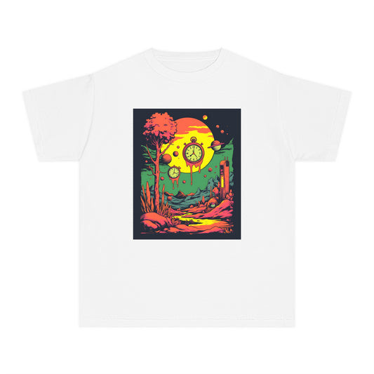 Youth Midweight Tee | Surreal Dripping Geometry