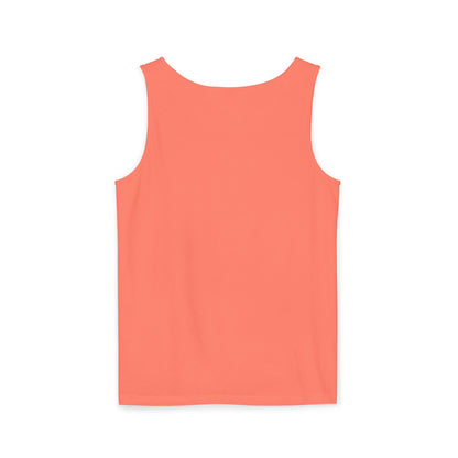 Unisex Garment-Dyed Tank Top | Surreal Dripping Geometry