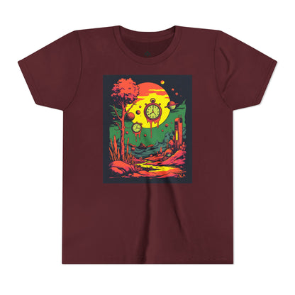 Youth Short Sleeve Tee | Surreal Dripping Geometry