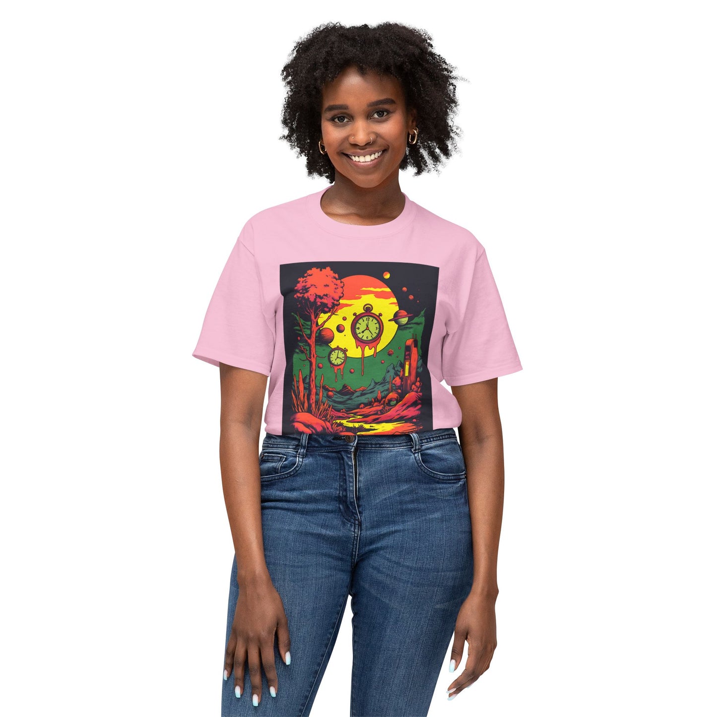 Unisex HD Cotton™ T-shirt | Surreal Dripping Geometry