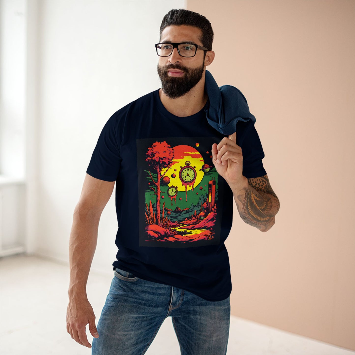 Adult Staple Tee | Surreal Dripping Geometry