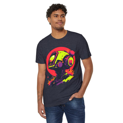 Unisex Recycled Organic T-Shirt | Y2K Abstract Robot T-Shirt Design