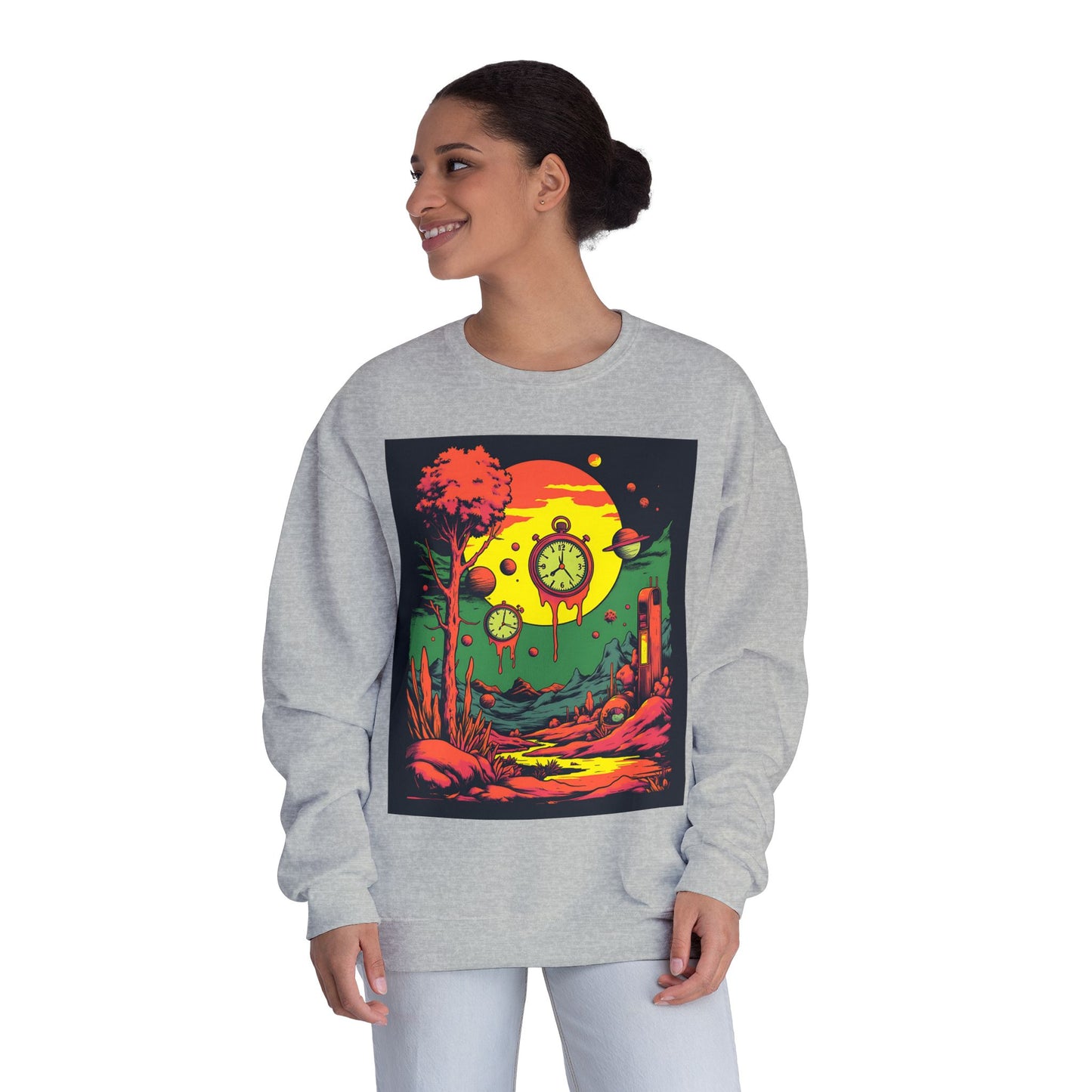 Unisex NuBlend® Crewneck Sweatshirt | Surreal Dripping Geometry