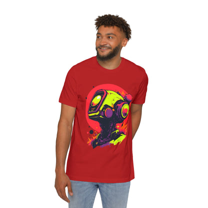 USA-Made Unisex Short-Sleeve Jersey T-Shirt | Y2K Abstract Robot T-Shirt Design