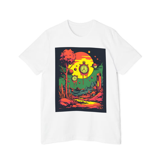 USA-Made Unisex Short-Sleeve Jersey T-Shirt | Surreal Dripping Geometry