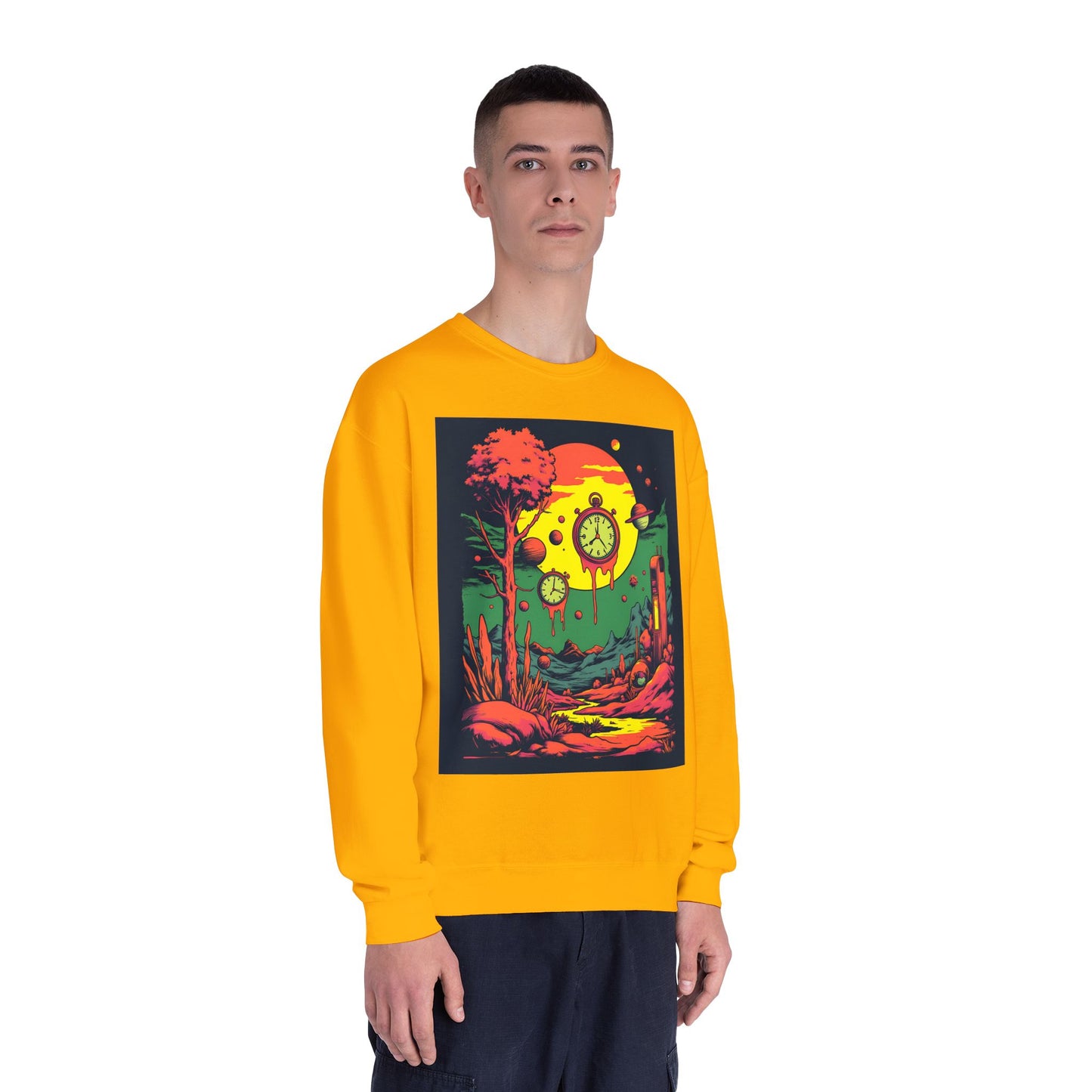 Unisex NuBlend® Crewneck Sweatshirt | Surreal Dripping Geometry