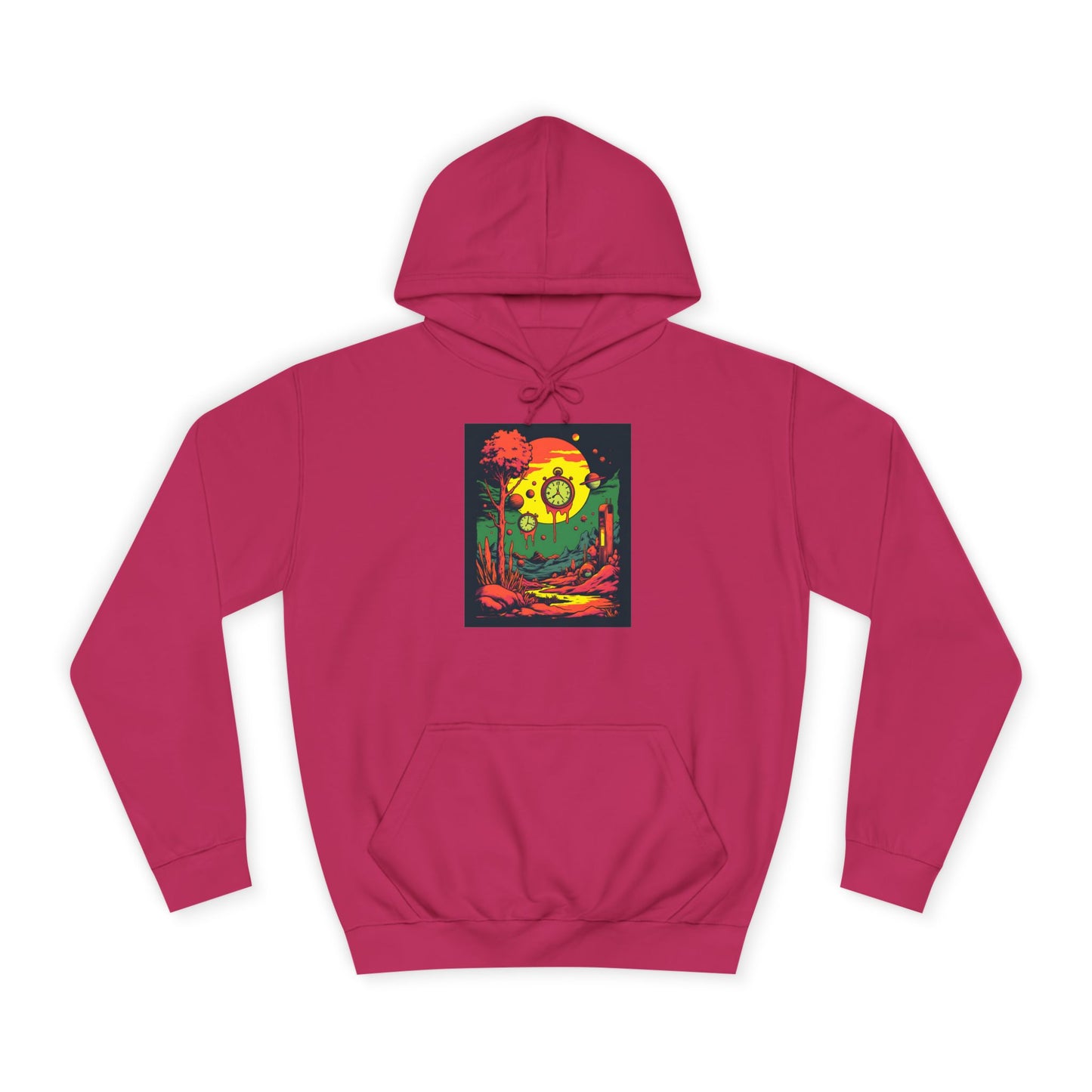 Unisex College Hoodie | Surreal Dripping Geometry