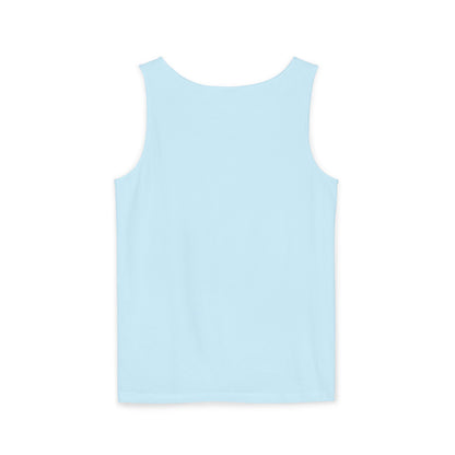 Unisex Garment-Dyed Tank Top | Surreal Dripping Geometry