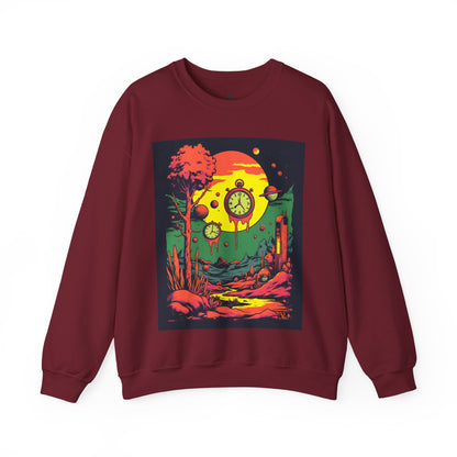 Unisex Heavy Blend™ Crewneck Sweatshirt | Surreal Dripping Geometry