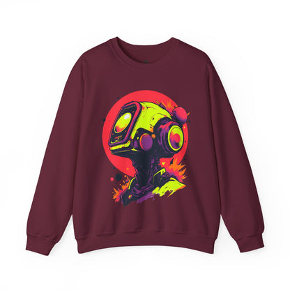 Unisex Heavy Blend™ Crewneck Sweatshirt | Y2K Abstract Robot T-Shirt Design