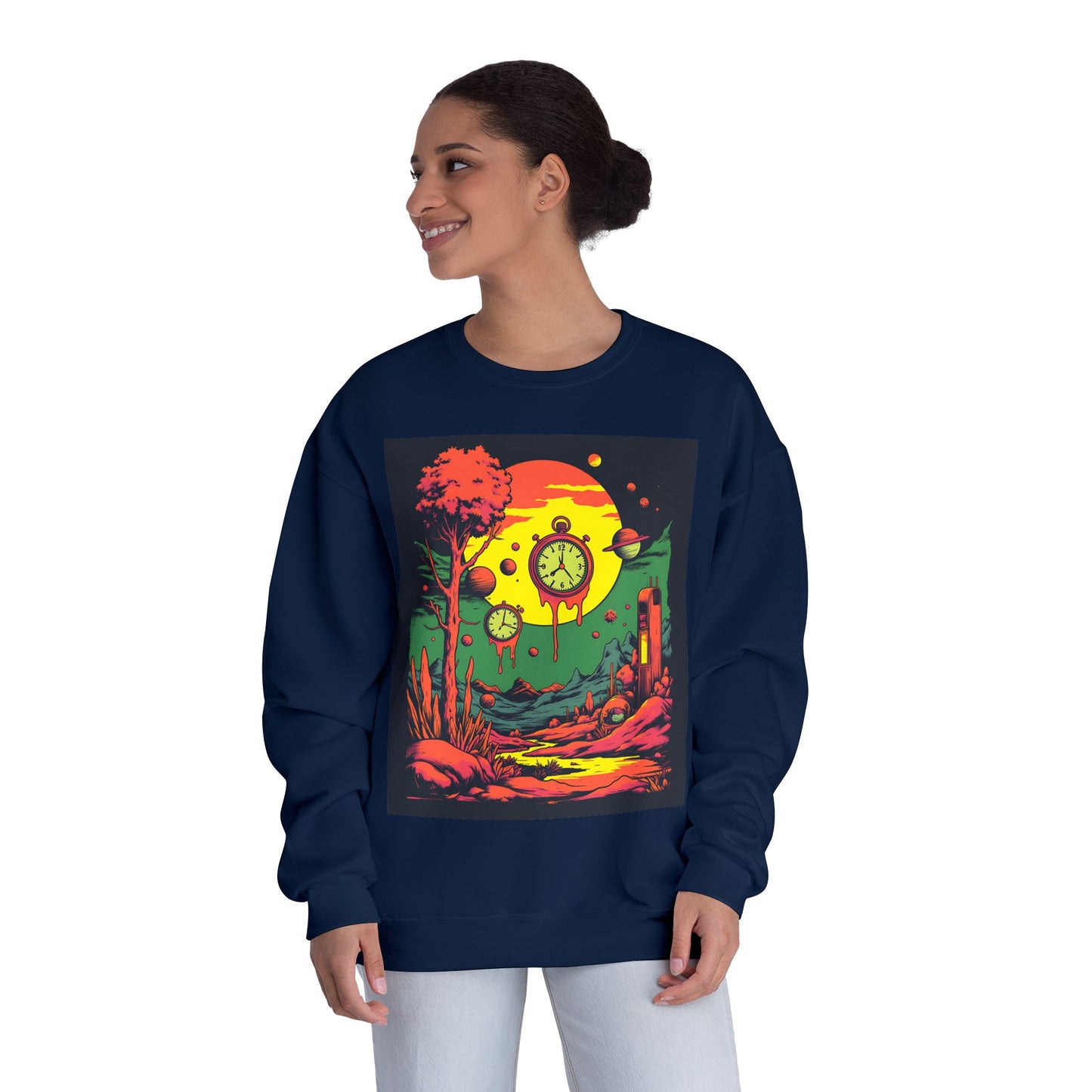 Unisex NuBlend® Crewneck Sweatshirt | Surreal Dripping Geometry