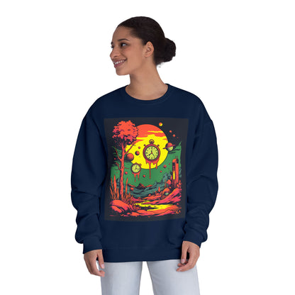 Unisex NuBlend® Crewneck Sweatshirt | Surreal Dripping Geometry