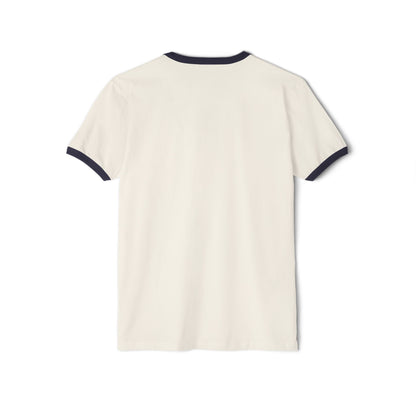 Unisex Cotton Ringer T-Shirt | Surreal Dripping Geometry