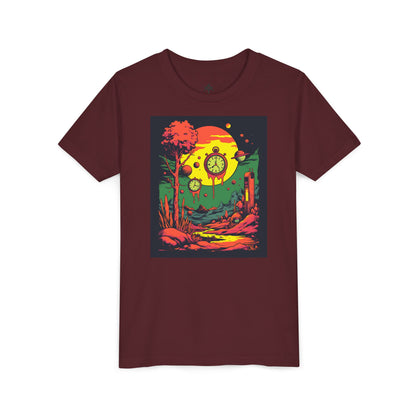 Youth Short Sleeve Tee | Surreal Dripping Geometry