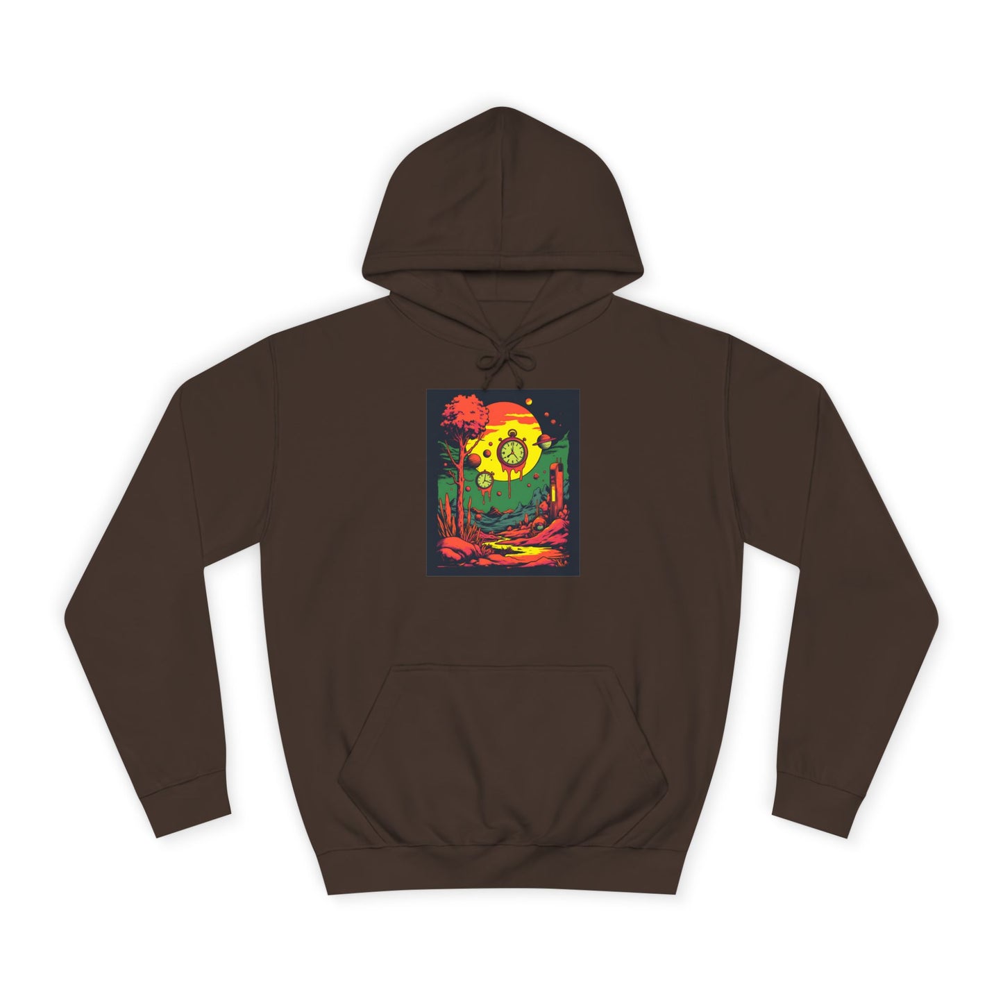 Unisex College Hoodie | Surreal Dripping Geometry