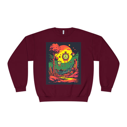 Unisex NuBlend® Crewneck Sweatshirt | Surreal Dripping Geometry