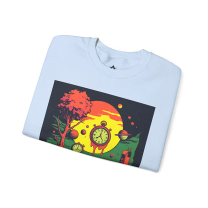 Unisex Heavy Blend™ Crewneck Sweatshirt | Surreal Dripping Geometry