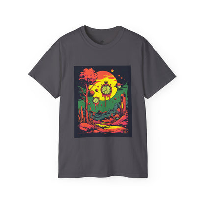 Unisex Ultra Cotton Tee | Surreal Dripping Geometry