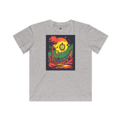 Kids Fine Jersey Tee | Surreal Dripping Geometry