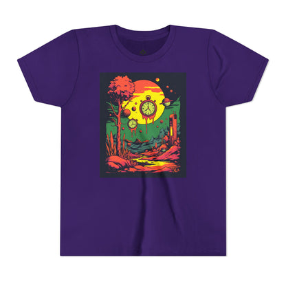 Youth Short Sleeve Tee | Surreal Dripping Geometry