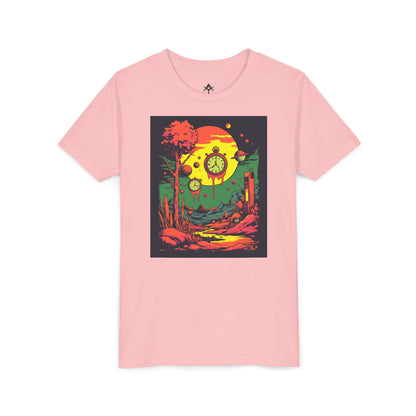 Youth Short Sleeve Tee | Surreal Dripping Geometry