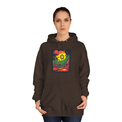 Unisex College Hoodie | Surreal Dripping Geometry