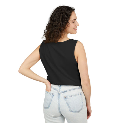 Unisex Garment-Dyed Tank Top | Surreal Dripping Geometry