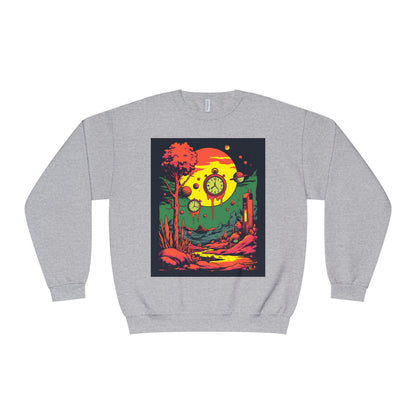 Unisex NuBlend® Crewneck Sweatshirt | Surreal Dripping Geometry
