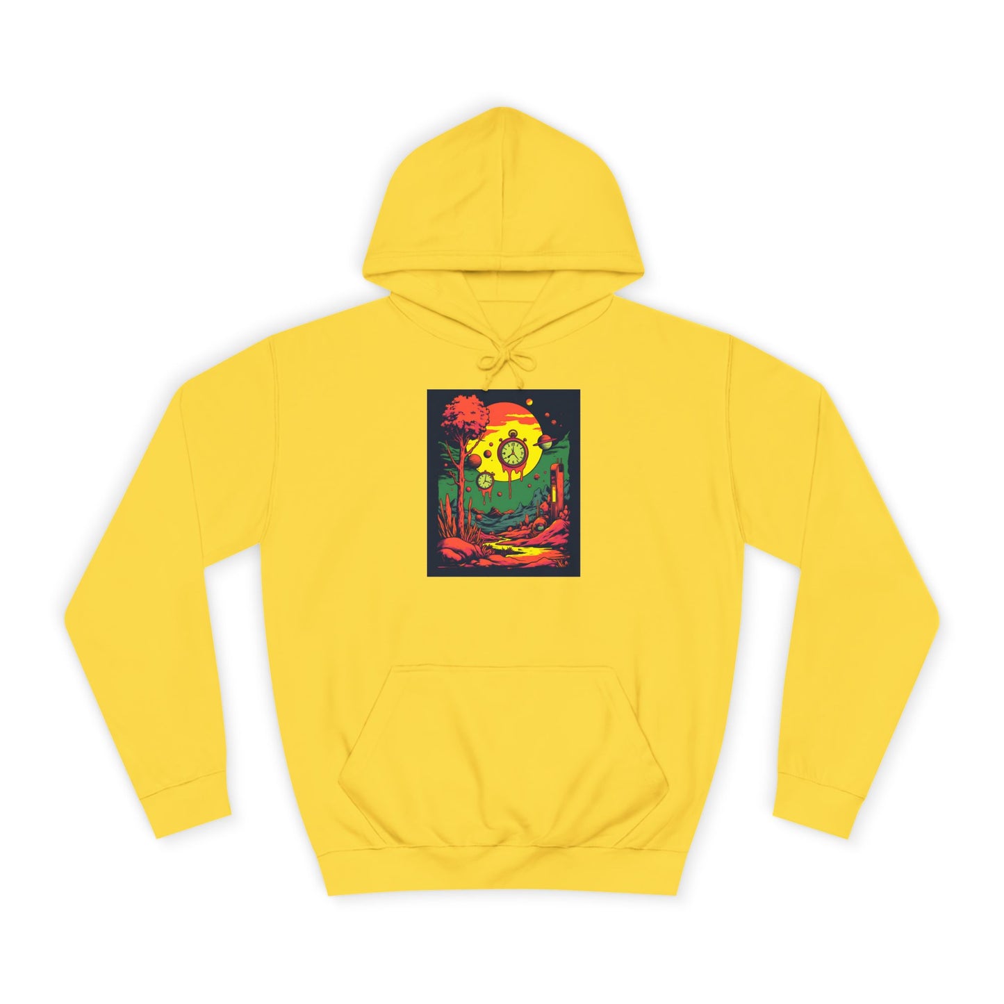 Unisex College Hoodie | Surreal Dripping Geometry