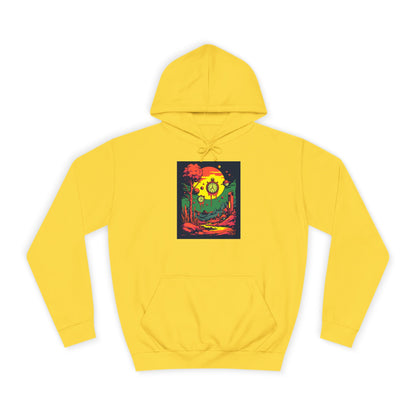 Unisex College Hoodie | Surreal Dripping Geometry