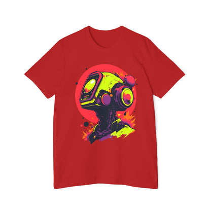 USA-Made Unisex Short-Sleeve Jersey T-Shirt | Y2K Abstract Robot T-Shirt Design
