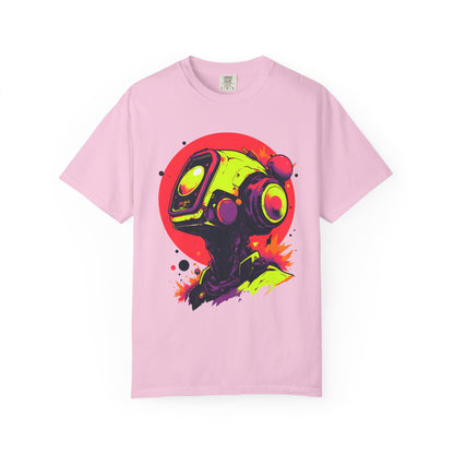 Unisex Garment-Dyed T-shirt | Y2K Abstract Robot T-Shirt Design