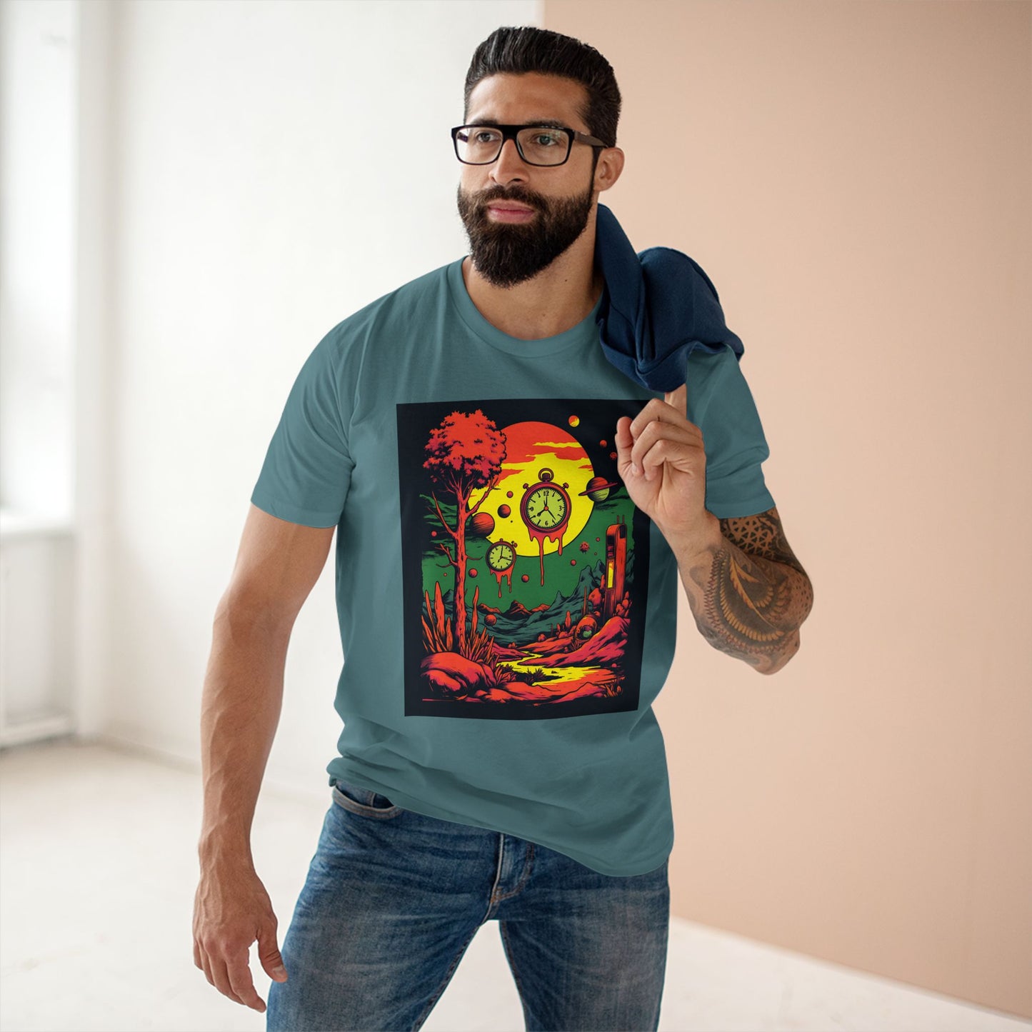 Adult Staple Tee | Surreal Dripping Geometry