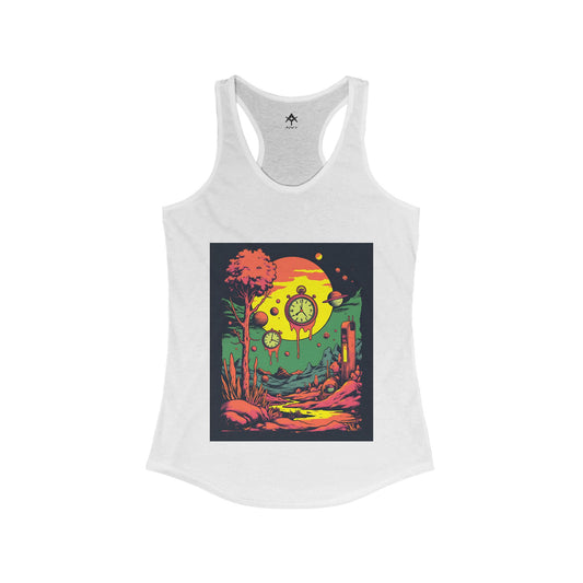 Women's Ideal Racerback Tank | Surreal Dripping Geometry