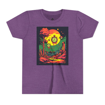 Youth Short Sleeve Tee | Surreal Dripping Geometry