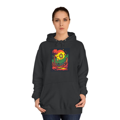 Unisex College Hoodie | Surreal Dripping Geometry