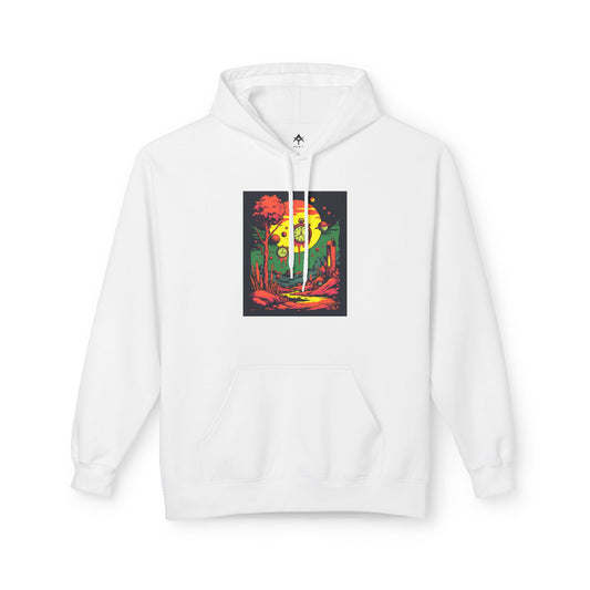 Unisex Midweight Softstyle Fleece Hoodie | Surreal Dripping Geometry