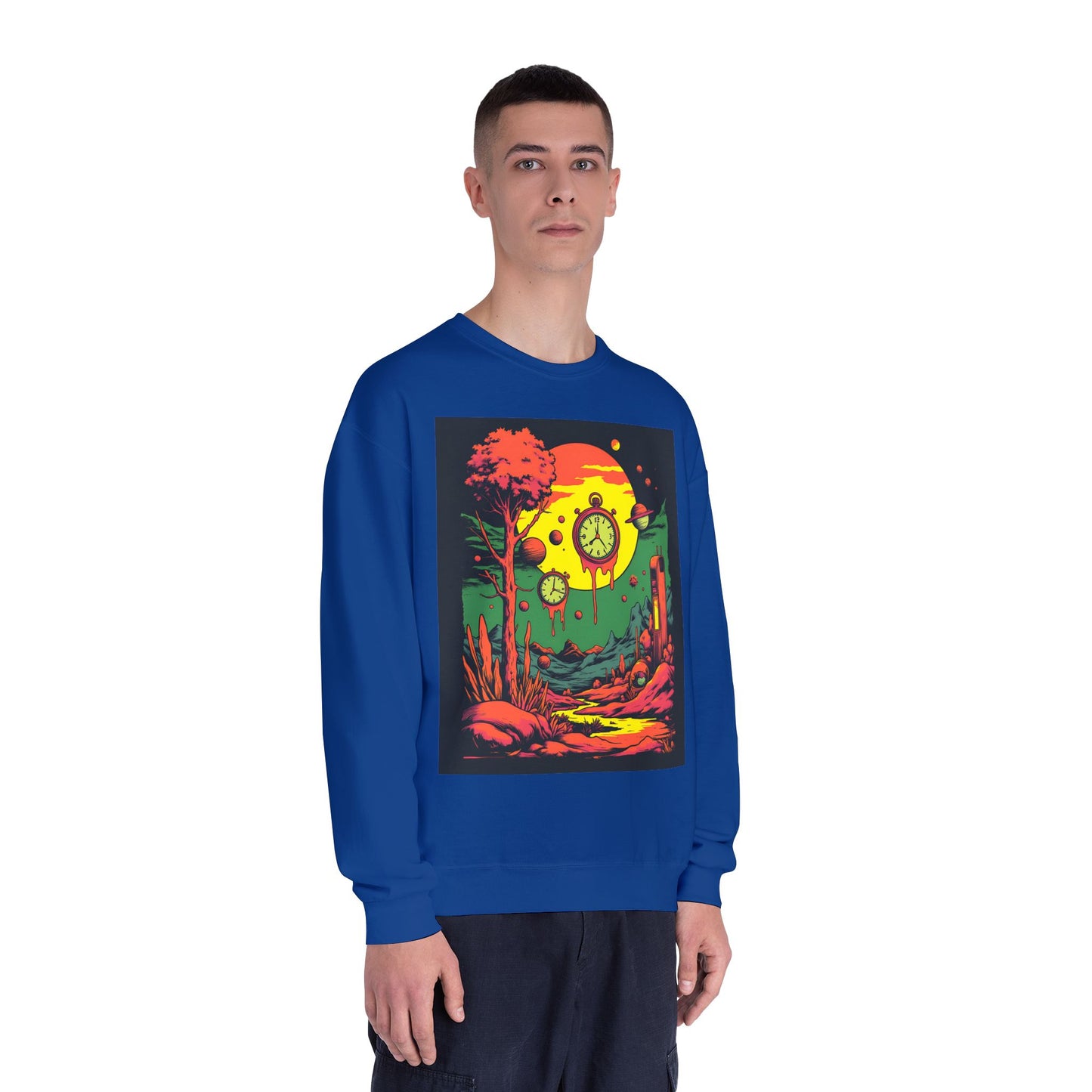 Unisex NuBlend® Crewneck Sweatshirt | Surreal Dripping Geometry