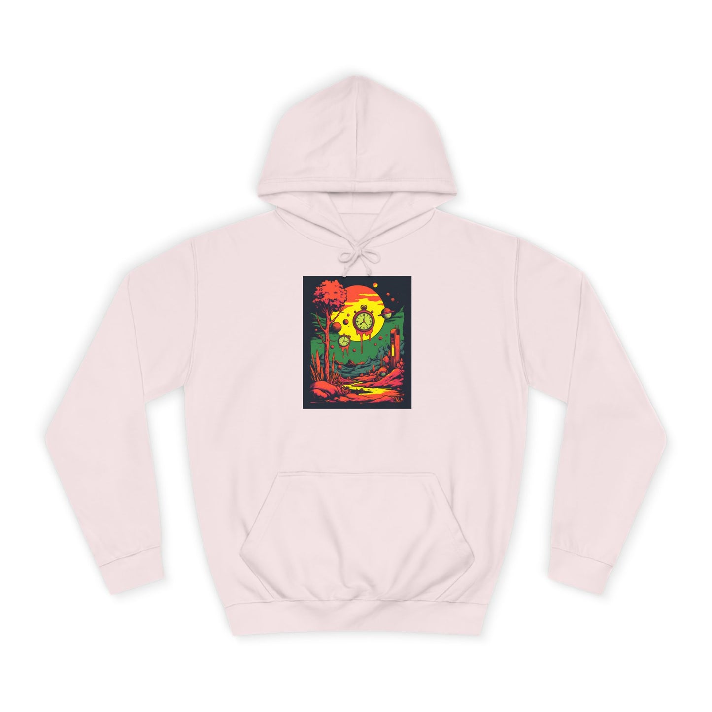 Unisex College Hoodie | Surreal Dripping Geometry