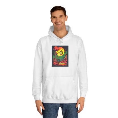Unisex College Hoodie | Surreal Dripping Geometry